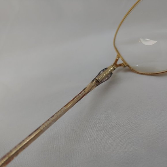 💎 Vintage CLEARVISION Eyeglass Frames Pink Brown Gold Full Metal Rims Plastic - Picture 6 of 12